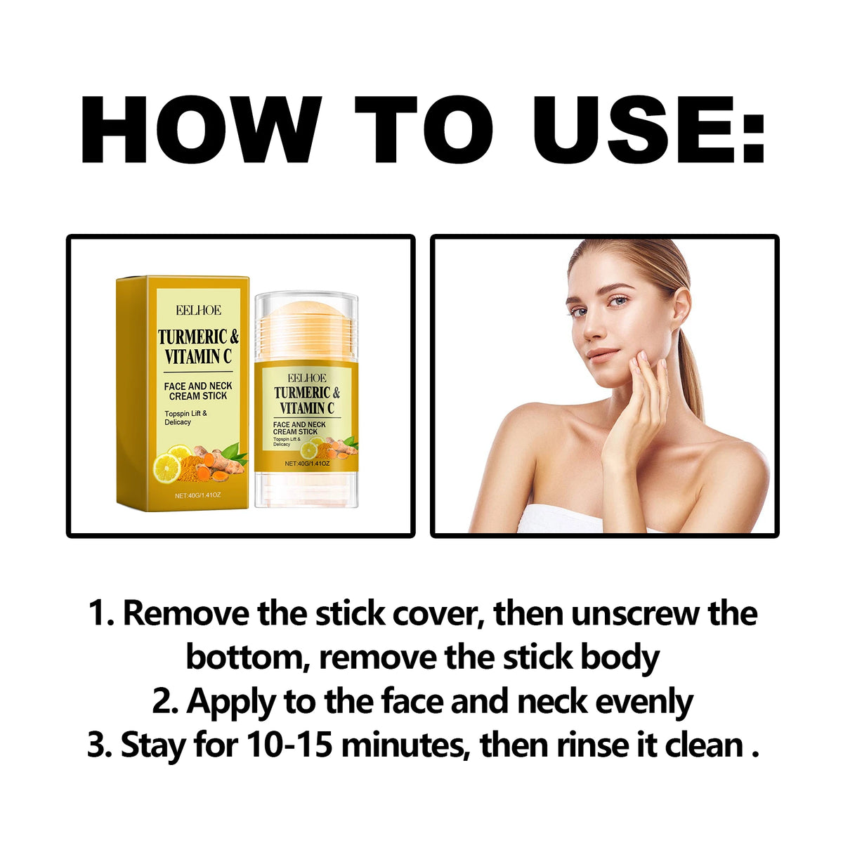 Turmeric & Vitamin C Face Stick – Brightening Clay Mask Balm