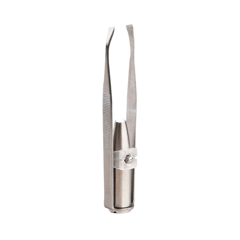 LED Light Tweezer Set – Stainless Steel Eyelash & Eyebrow Tool