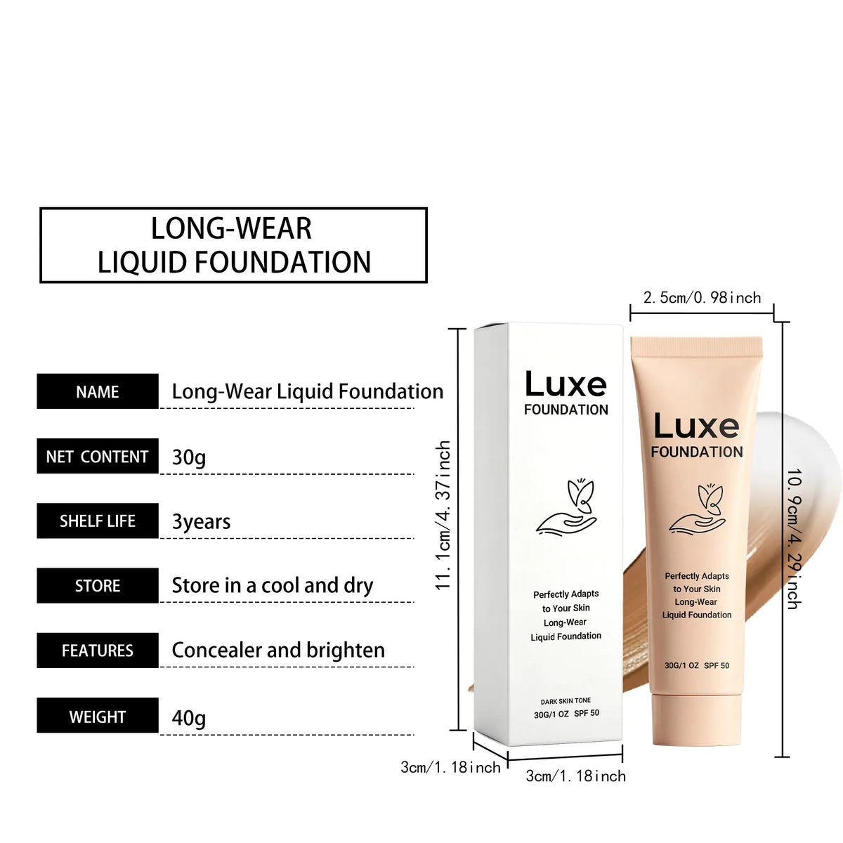 SPF 50 Color-Adapting Foundation