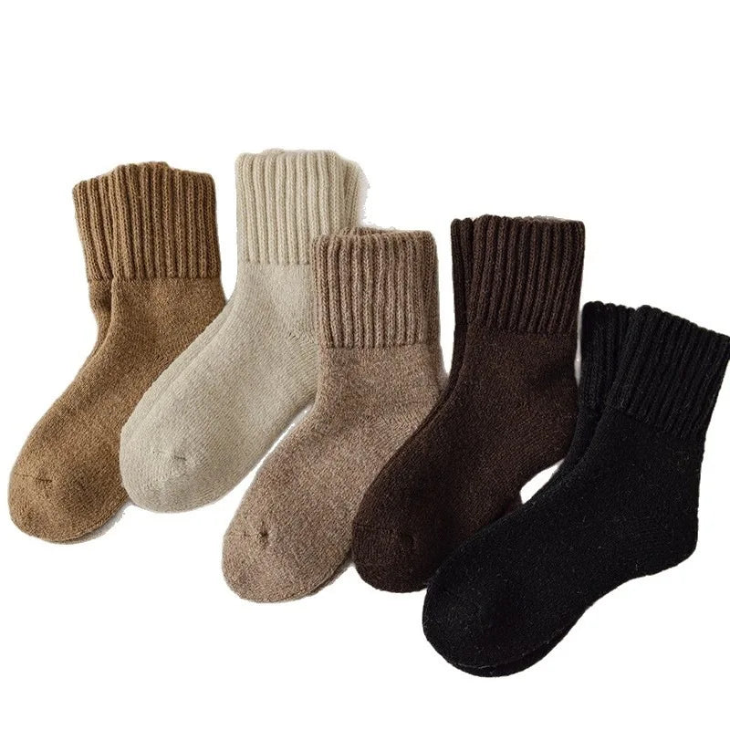 Thickly-Lined and Warm Circular Knit Woman Socks